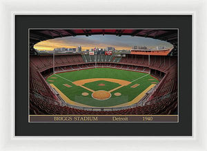 Briggs Stadium 1940 - Framed Print