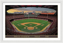 Load image into Gallery viewer, Briggs Stadium 1940 - Framed Print
