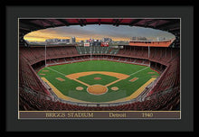 Load image into Gallery viewer, Briggs Stadium 1940 - Framed Print
