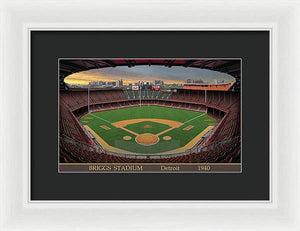 Briggs Stadium 1940 - Framed Print