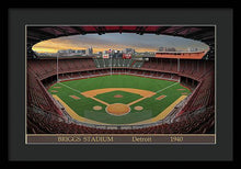 Load image into Gallery viewer, Briggs Stadium 1940 - Framed Print
