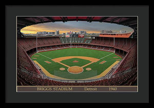 Briggs Stadium 1940 - Framed Print