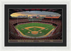 Briggs Stadium 1940 - Framed Print