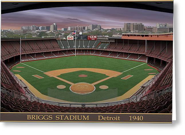 Briggs Stadium 1940 - Greeting Card