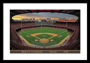 Briggs Stadium 1940 - Framed Print