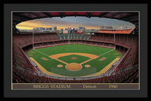 Load image into Gallery viewer, Briggs Stadium 1940 - Framed Print
