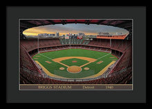 Load image into Gallery viewer, Briggs Stadium 1940 - Framed Print
