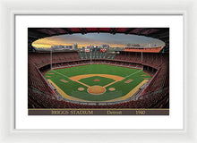 Load image into Gallery viewer, Briggs Stadium 1940 - Framed Print
