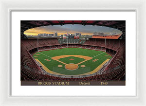 Briggs Stadium 1940 - Framed Print