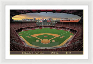 Briggs Stadium 1940 - Framed Print