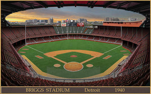 Briggs Stadium 1940 - Art Print