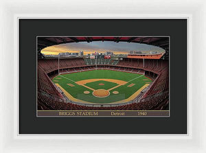 Briggs Stadium 1940 - Framed Print