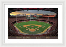 Load image into Gallery viewer, Briggs Stadium 1940 - Framed Print
