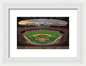 Briggs Stadium 1940 - Framed Print