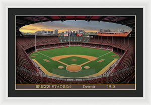 Briggs Stadium 1940 - Framed Print