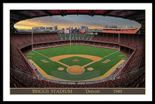 Load image into Gallery viewer, Briggs Stadium 1940 - Framed Print
