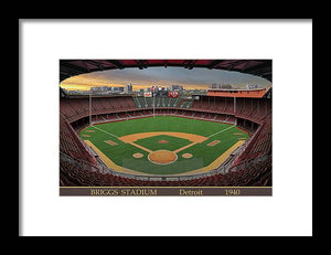 Briggs Stadium 1940 - Framed Print