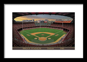 Briggs Stadium 1940 - Framed Print