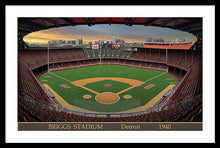 Load image into Gallery viewer, Briggs Stadium 1940 - Framed Print
