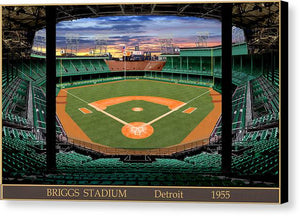 Briggs Stadium 1955 - Canvas Print