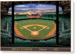 Briggs Stadium 1955 - Canvas Print