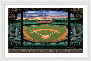 Briggs Stadium 1955 - Framed Print