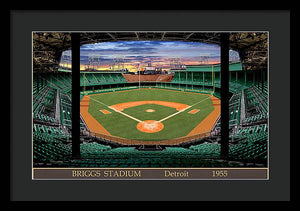 Briggs Stadium 1955 - Framed Print