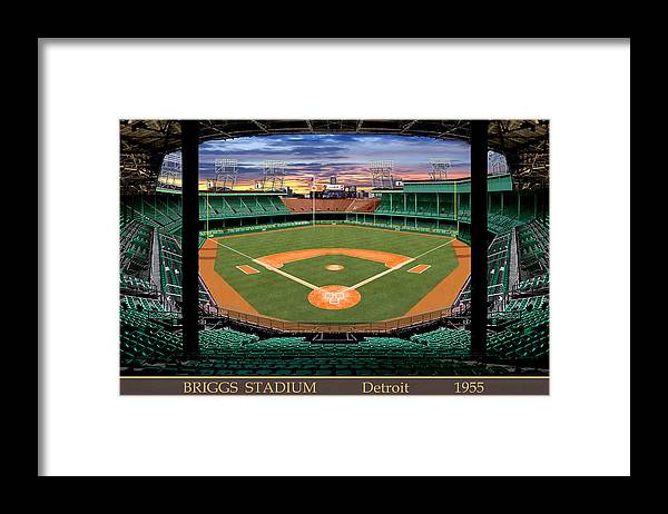 Briggs Stadium 1955 - Framed Print