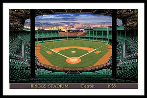 Briggs Stadium 1955 - Framed Print