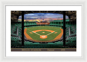 Briggs Stadium 1955 - Framed Print