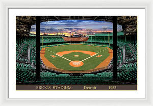 Briggs Stadium 1955 - Framed Print