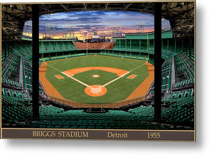 Briggs Stadium 1955 - Metal Print