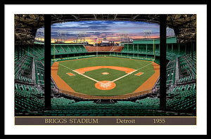 Briggs Stadium 1955 - Framed Print