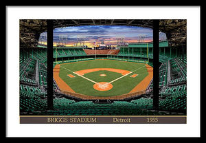 Briggs Stadium 1955 - Framed Print