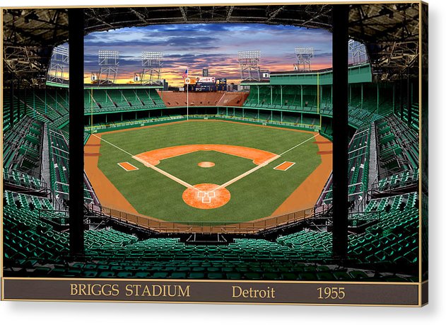 Briggs Stadium 1955 - Acrylic Print