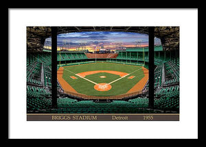 Briggs Stadium 1955 - Framed Print