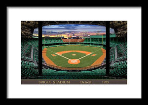 Briggs Stadium 1955 - Framed Print