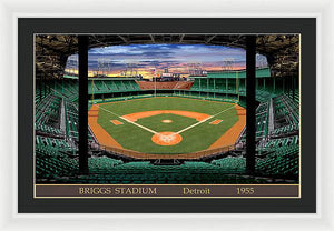 Briggs Stadium 1955 - Framed Print