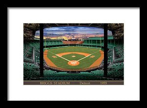 Briggs Stadium 1955 - Framed Print