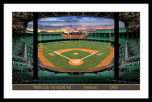 Briggs Stadium 1955 - Framed Print