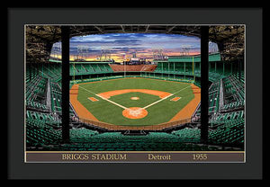 Briggs Stadium 1955 - Framed Print