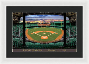 Briggs Stadium 1955 - Framed Print