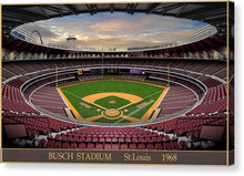 Load image into Gallery viewer, Busch Stadium 1968 - Canvas Print
