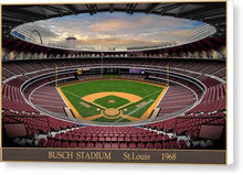 Load image into Gallery viewer, Busch Stadium 1968 - Canvas Print
