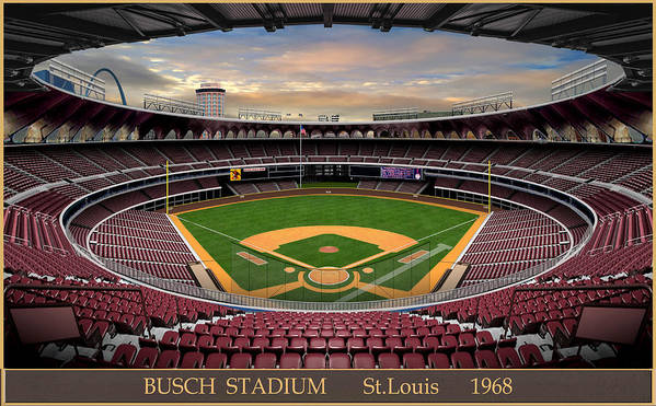 Busch Stadium 1968 - Art Print