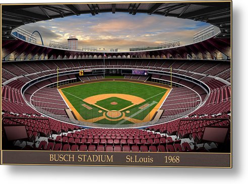 Busch Stadium 1968 - Metal Print