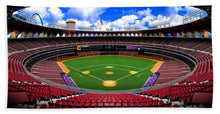 Load image into Gallery viewer, Busch Stadium 1977 - Beach Towel
