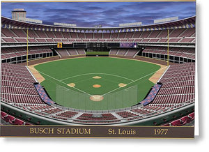 Busch Stadium 1977 - Greeting Card