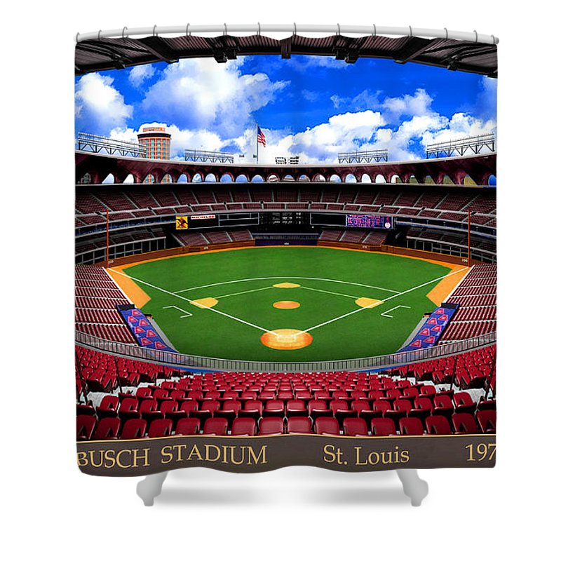 Busch Stadium 1977 - Shower Curtain