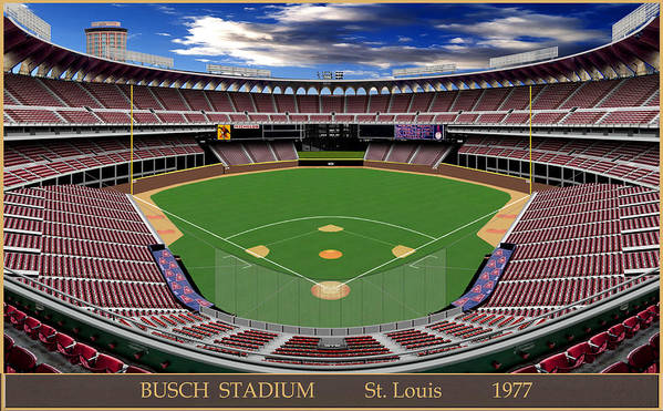 Busch Stadium 1977 - Art Print